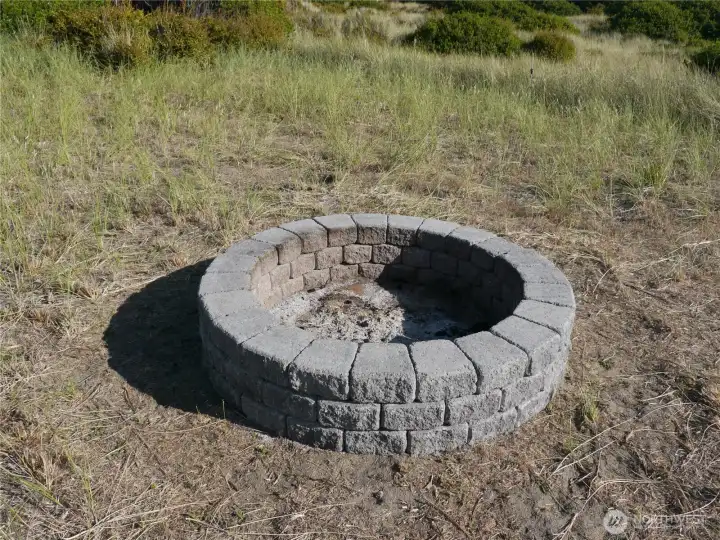 Beautiful fire pit to gather 'round.
