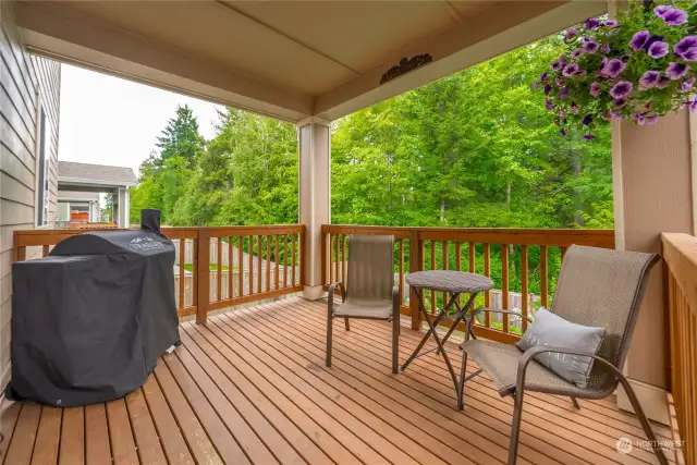 Enjoy morning coffee & summer BBQs this amazing covered deck
