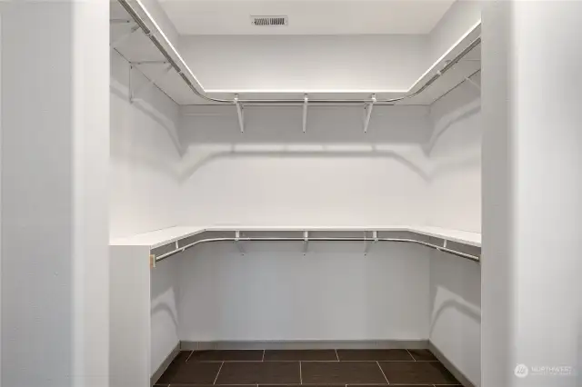 Primary walk in closet