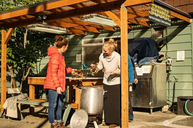 Fish Station and BBQ area!