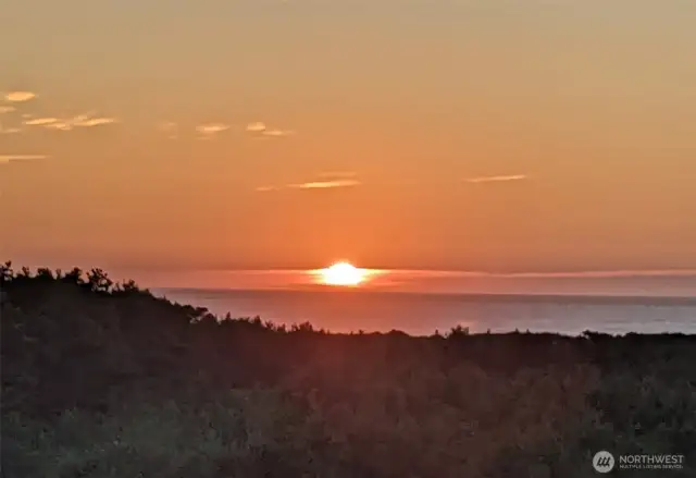 Sunset view from unit