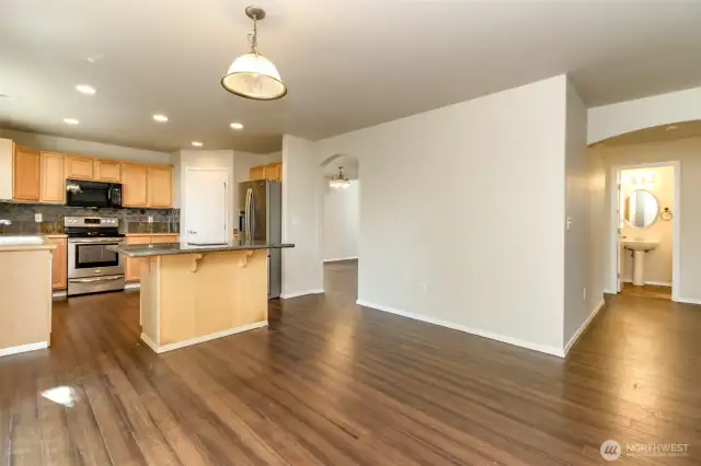 Looking at the Kitchen From the Informal Living Room