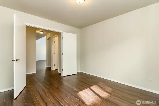 Office/Den downstairs with beautiful French doors