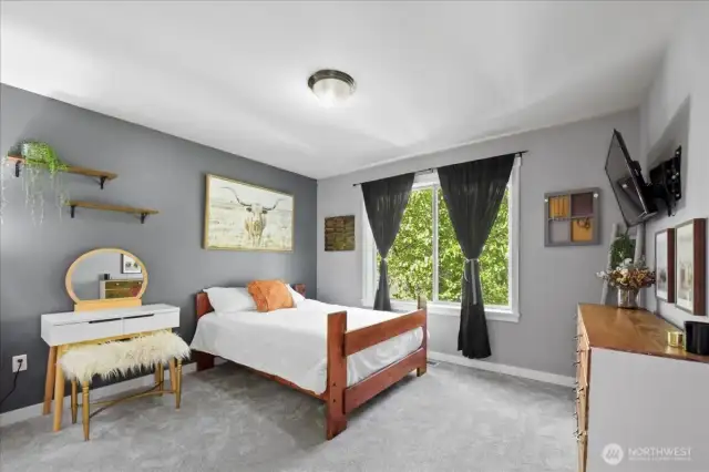 Bedroom # 2- overlooks side yard.