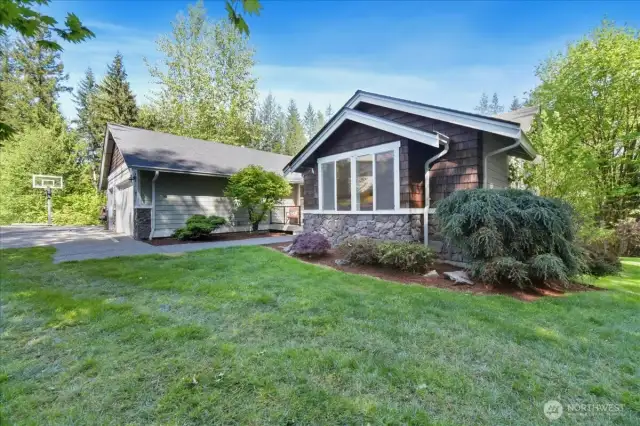 Beautiful home that sits on just over an acre and backs to NGPA land.  The homes sits down from the other homes in the cul-de-sac, and feels so private.