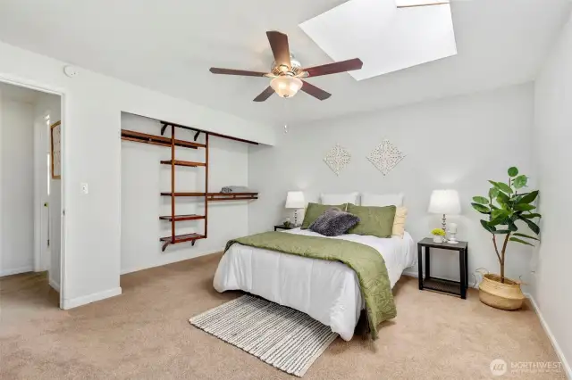 Huge closet with organizers.