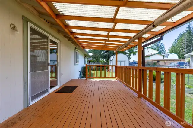 Covered deck!  Get that space heater and BBQ out!
