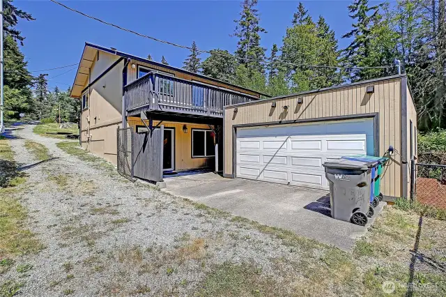 Rear View of Home and detached 2 Car Garage/workshop