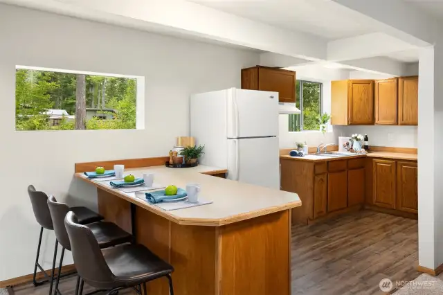 Breakfast Bar - Range is Provided but Not Pictured