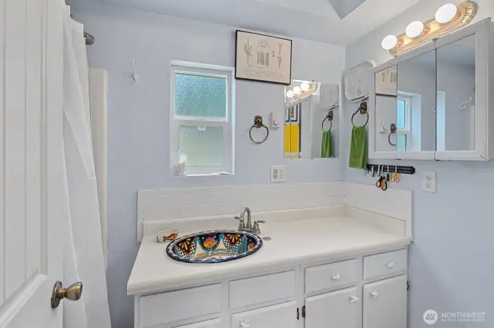 First floor full bathroom.