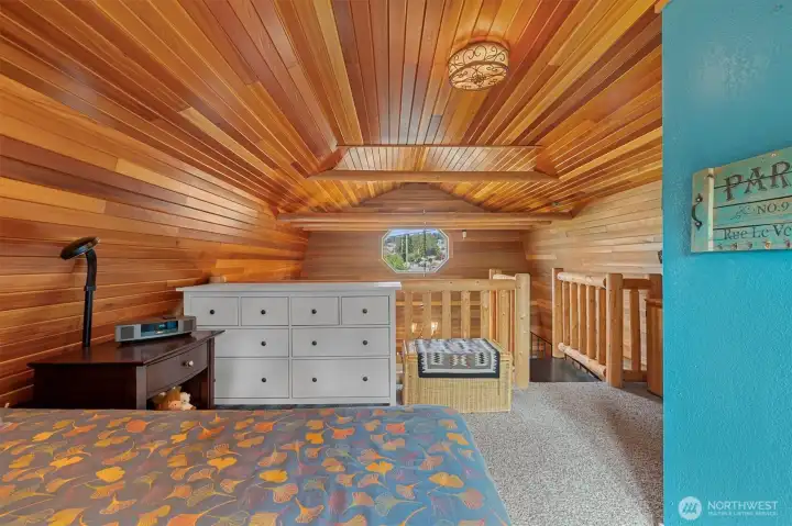 Relax and enjoy the cabin feel.