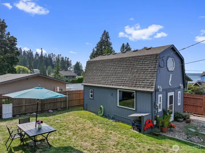 Lovely garden area with privacy fencing.