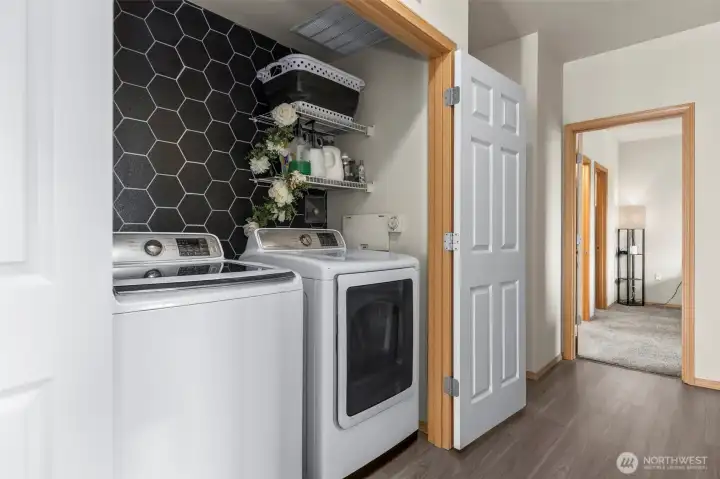 Rare to see a full size washer and dryer in a condominium - and this pair stays for you!