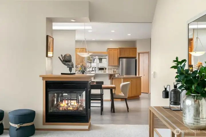 Feel the warmth and ambiance while in dinning or living areas.