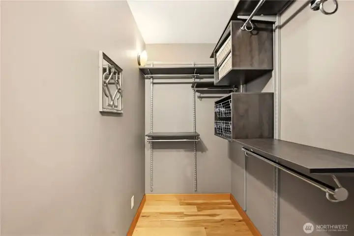 Walk-in closet in lots of built-ins