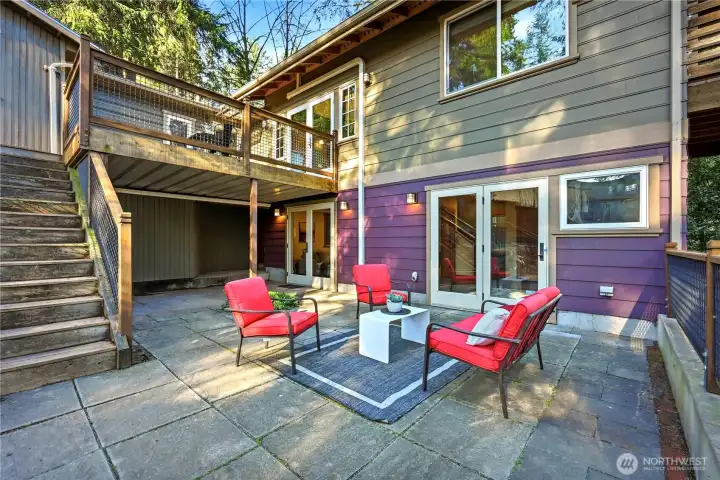 Access to downstair from inside or outside.