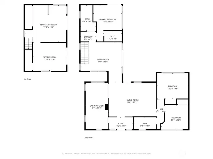 Main and lower level rooms.