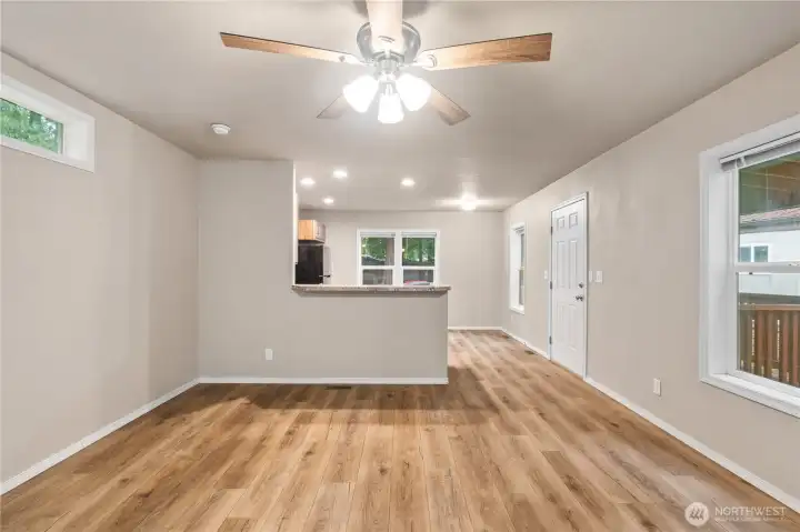 Open living space with comfortable layout