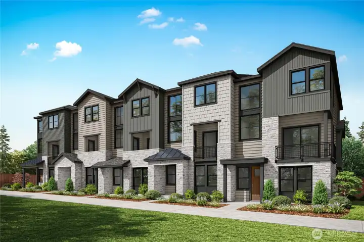 Exterior Rendering- For marketing purposes only. Colors and features may vary.