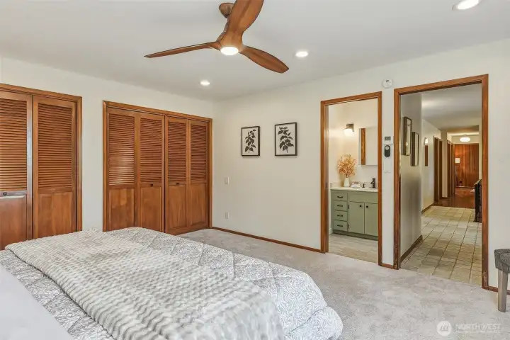 Primary bedroom with ensuite 3/4 bath