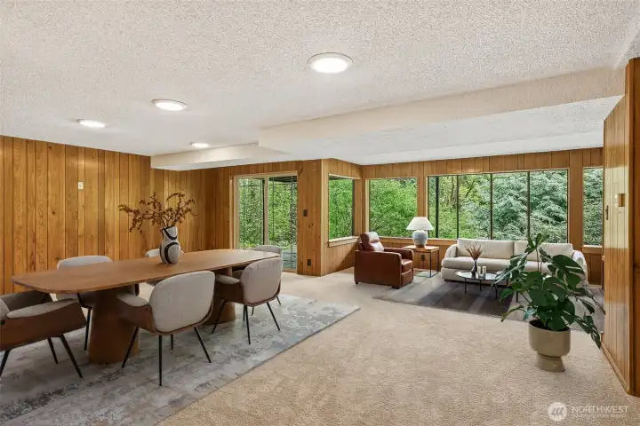 Lower Level Great Room  Virtually Staged