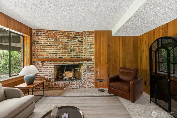 Lower Level w/Fireplace  Virtually Staged