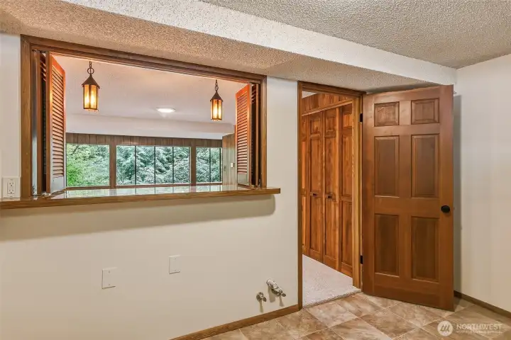 Potential Kitchen Area Already has plumbing. Buyer to Verify