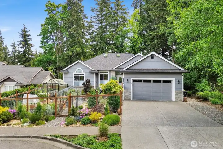 Welcome home to your gardeners paradise home abutting the Bellingham Interurban Trail System and Northridge Park just outside your door. Meticulously maintained rambler with new EVERTHING including paint inside and out,  roof & gutters, heating/AC,LVP wide plank flooring, quartz countertops, window coverings and more. Conveniently located in one of Bellingham's best Neighborhoods, Woodside Community , just minutes to Barkley Village, walking distance to Schools and I5. Picture perfect inside and out !