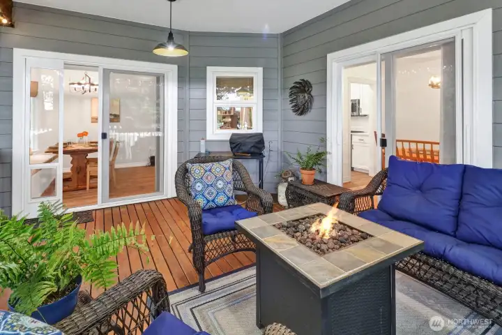 Just outside your back door awaits this nice covered deck for even more entertaining area.