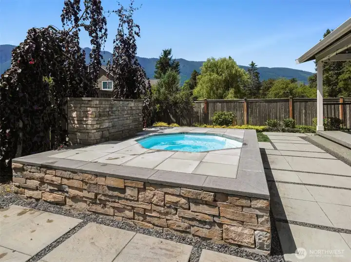 relax in the SALT water spa and enjoy the mountain views