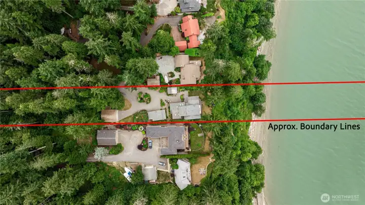98' feet of water rights. The property stretches back to 94th Ave.