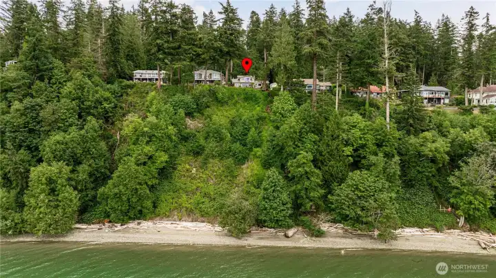 Views of the beach and land.