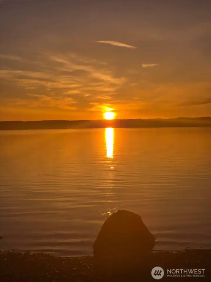 Sunset down at your private Beach.