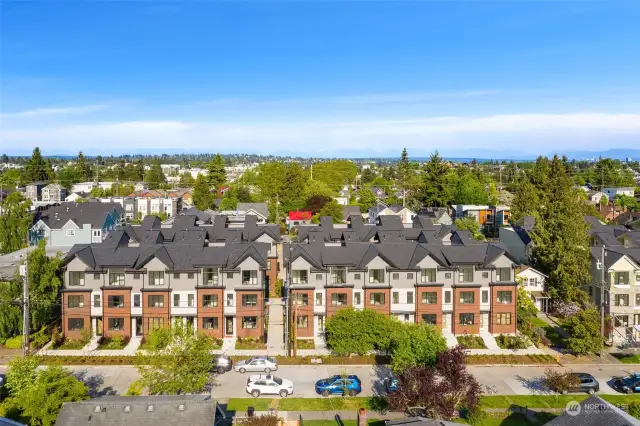 The Willow Community boasts distinctive homes set on over 2 acres of some of NW Seattle’s best streets, and access to the finest public schools.  Willow South   is to the far right in this photograph.