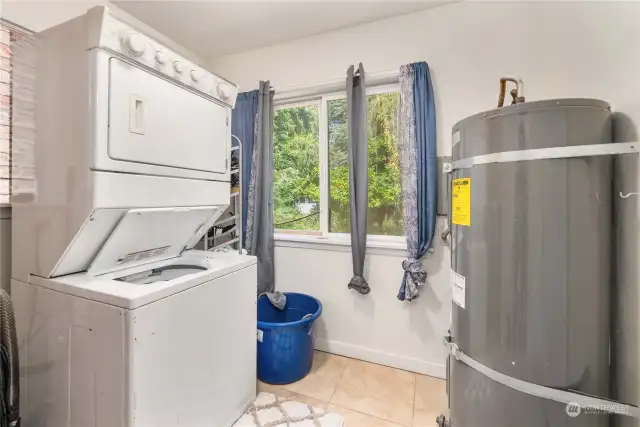 Laundry room leading to backyard!