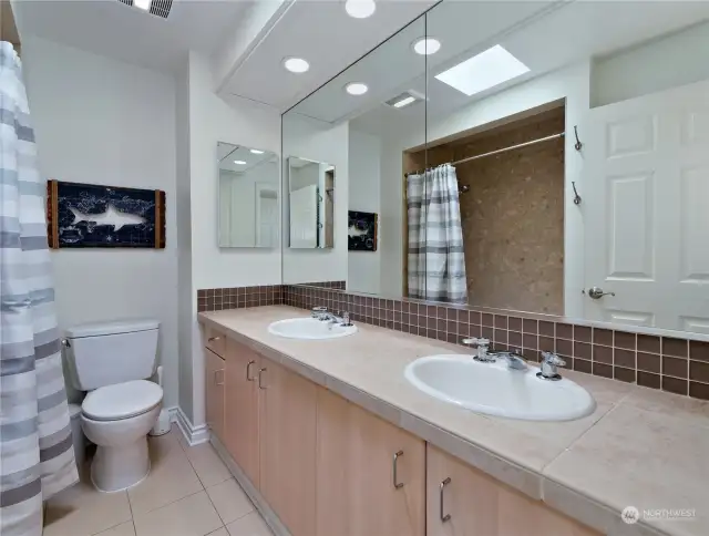 2nd floor bath with double sinks