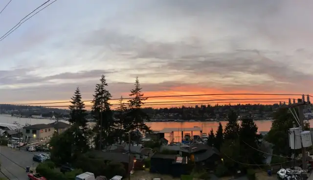 Lake Union sunsets from your deck