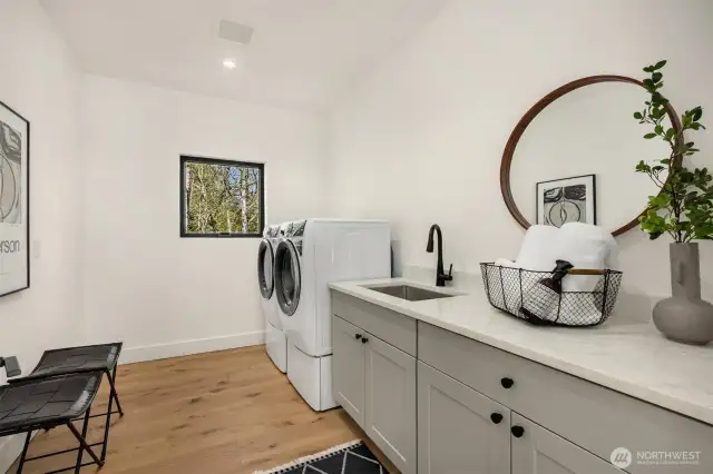 Laundry with plenty of space to customize