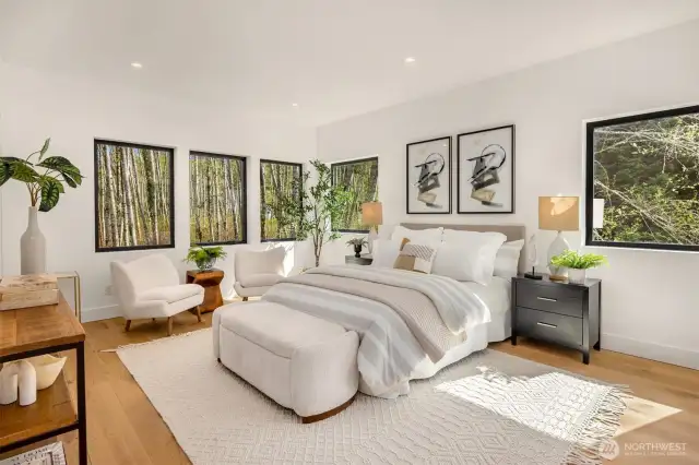The generously sized second bedroom.