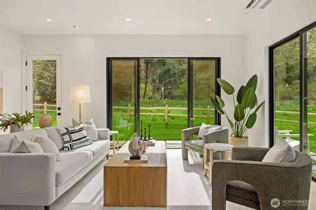 The view looking out toward your yard and protected sanctuary.