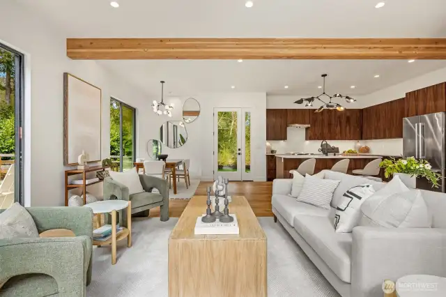 A gracious, welcoming space that flows easily and is absolutely bathed in natural light - during all seasons!