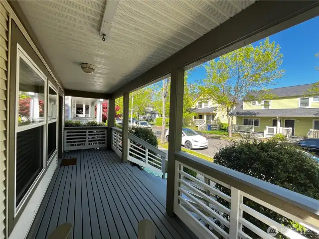 Enjoy a coffee at your covered porch.