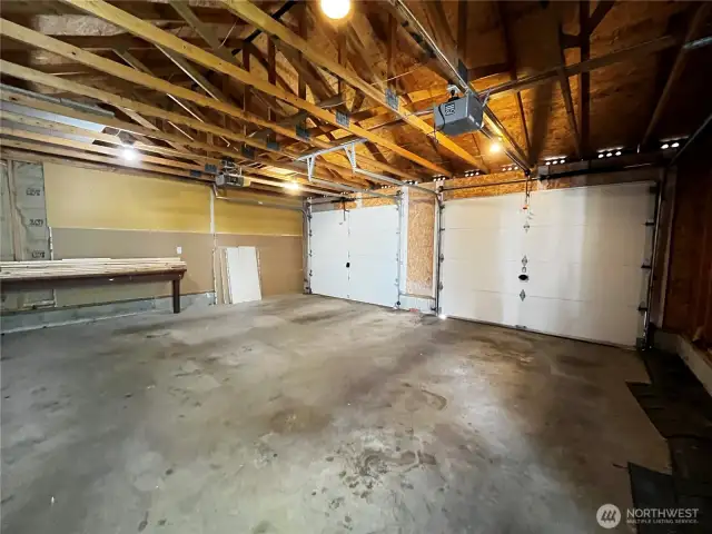 Large 2 car garage