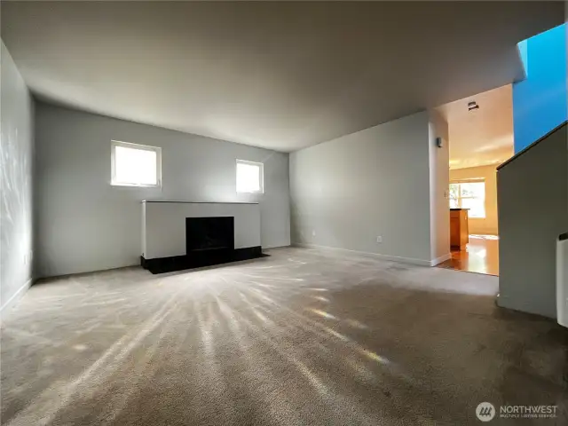 Living room with gas fireplace