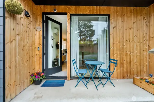 A spacious patio greets you!