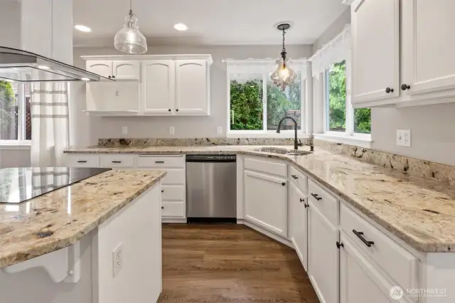 Lots of cabinetry and granite countertops!