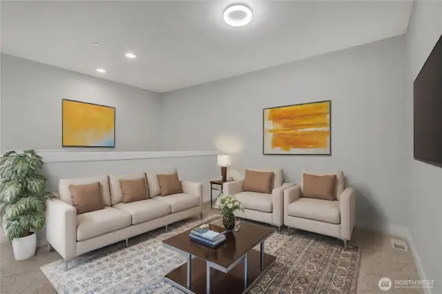 Large loft!  (Photos from lot 9B, digitally staged)