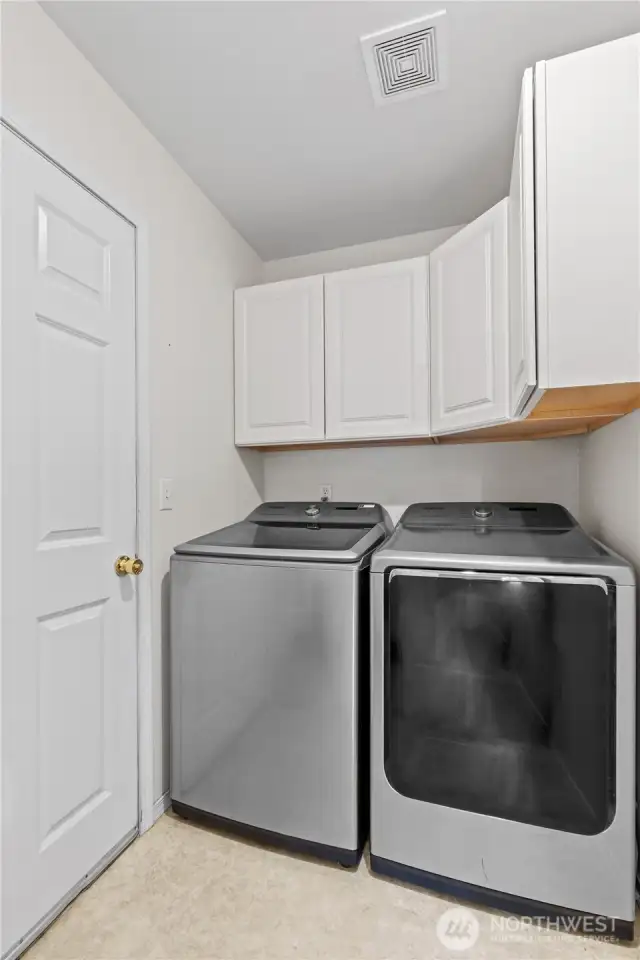 Large utility room with garage access.