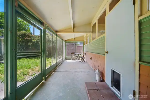 Screened back porch