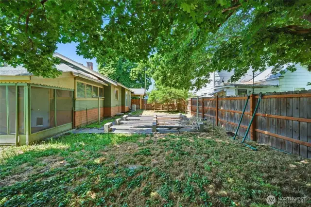 Large backyard